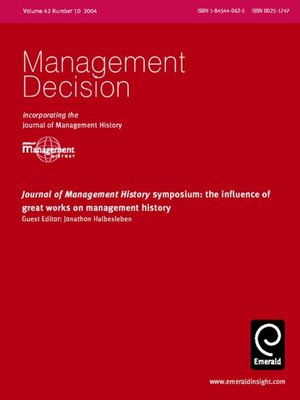 cover image of Management Decision, Volume 42, Issue 10